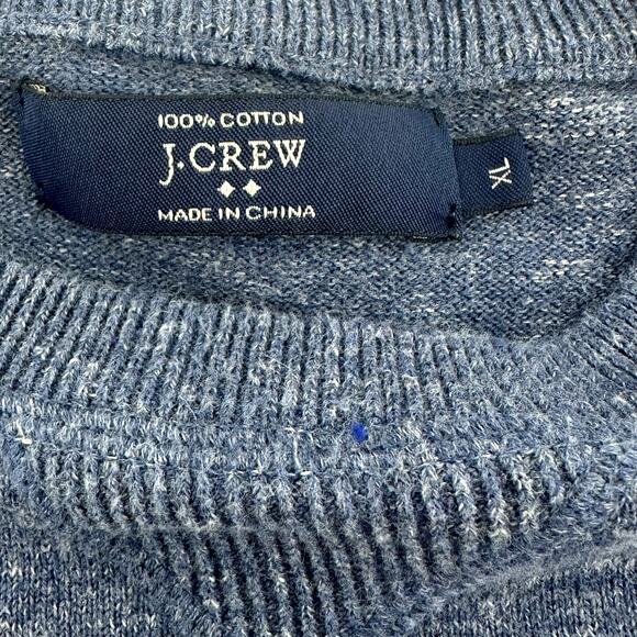 J. Crew 100% Cotton Sweater Mens Size XL Crewneck Blue Preppy Classic Cozy Basic - Picture 3 of 5